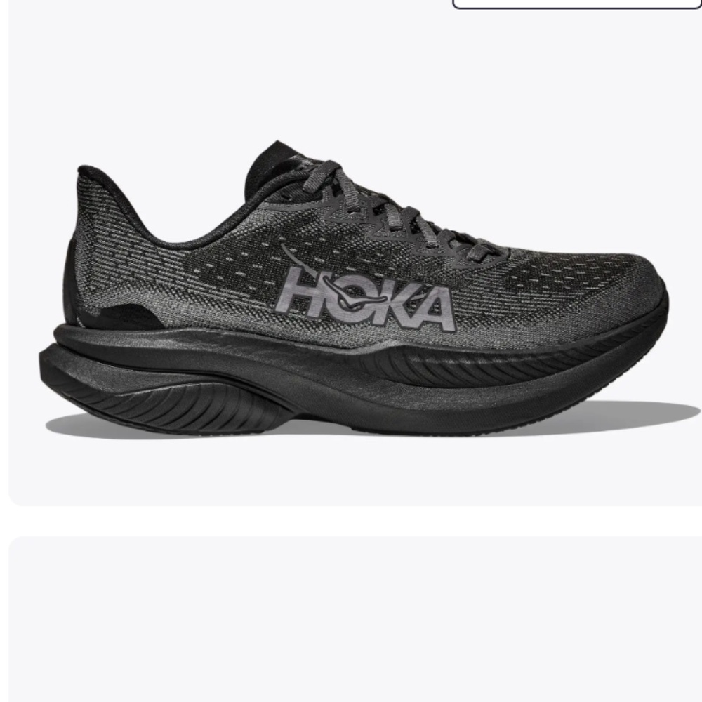 Hoka Mach 6 Black / Outer Orbit Athletic Running Sneakers